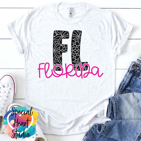 Florida Mandala SVG shirt mockup