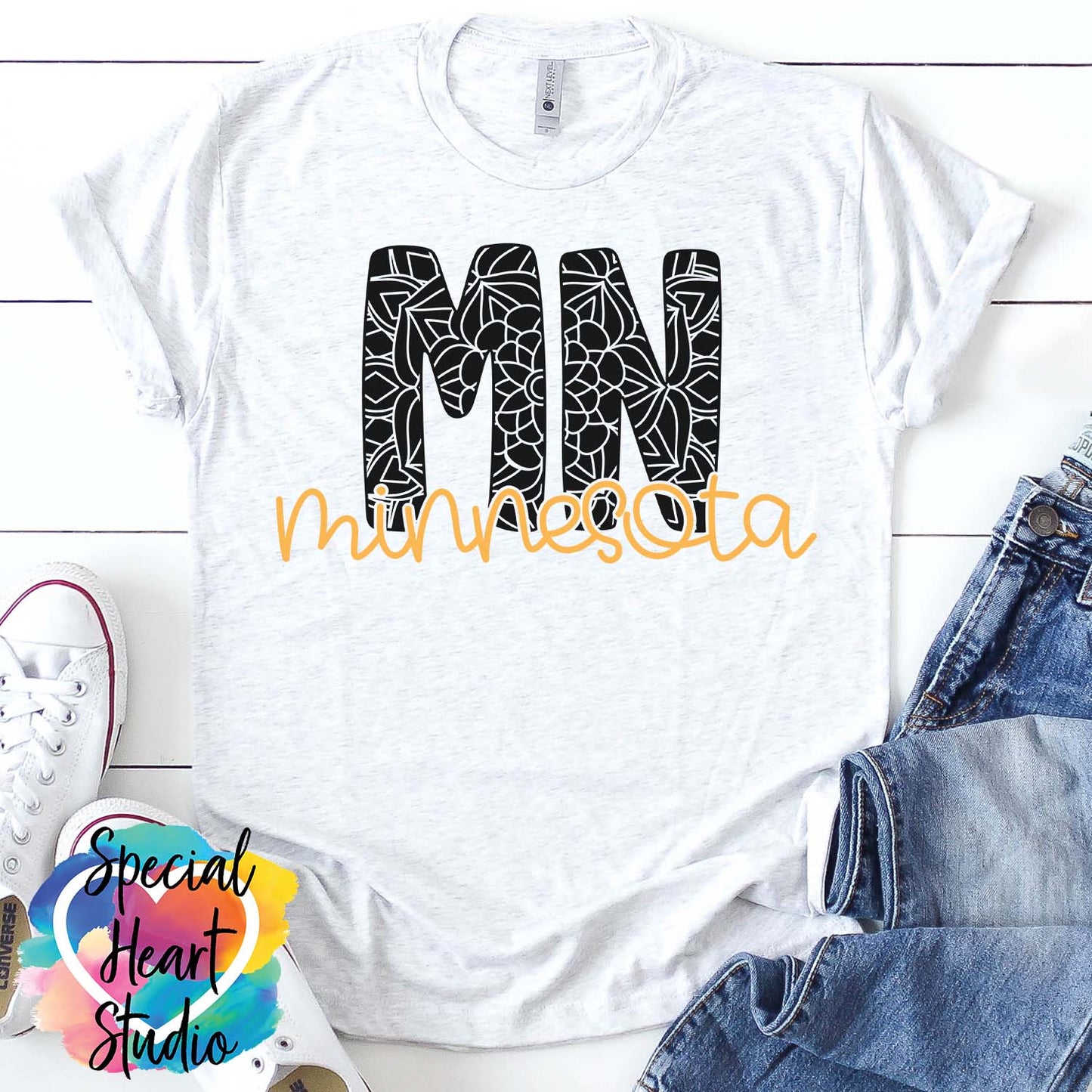 Minnesota mandala SVG shirt mockup