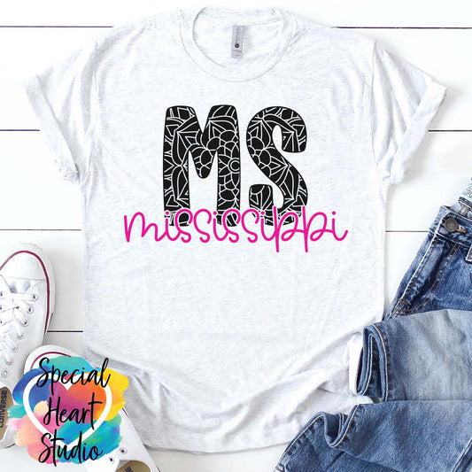 Mississippi mandala SVG shirt mockup
