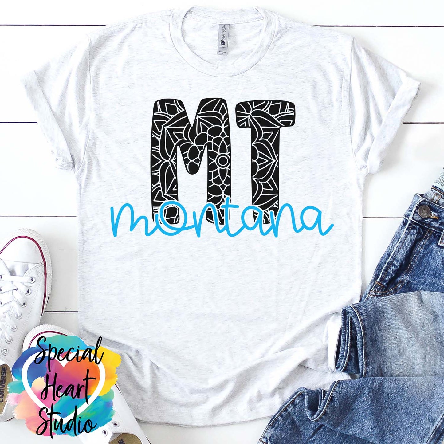 Montana mandala SVG shirt mockup