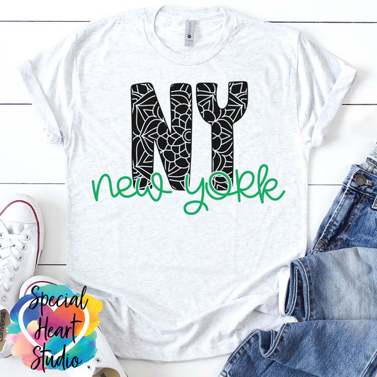 New York mandala SVG shirt mockup