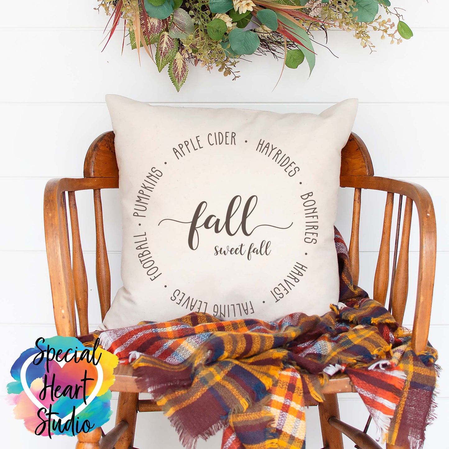 Fall Sweet Fall SVG pillow mockup