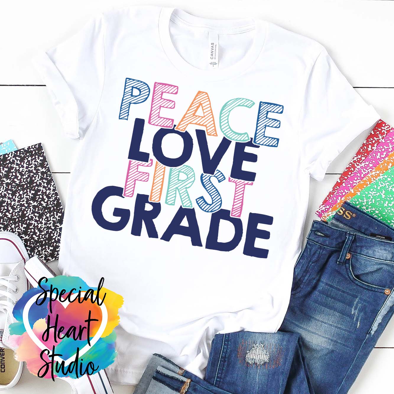 Peace Love First Grade