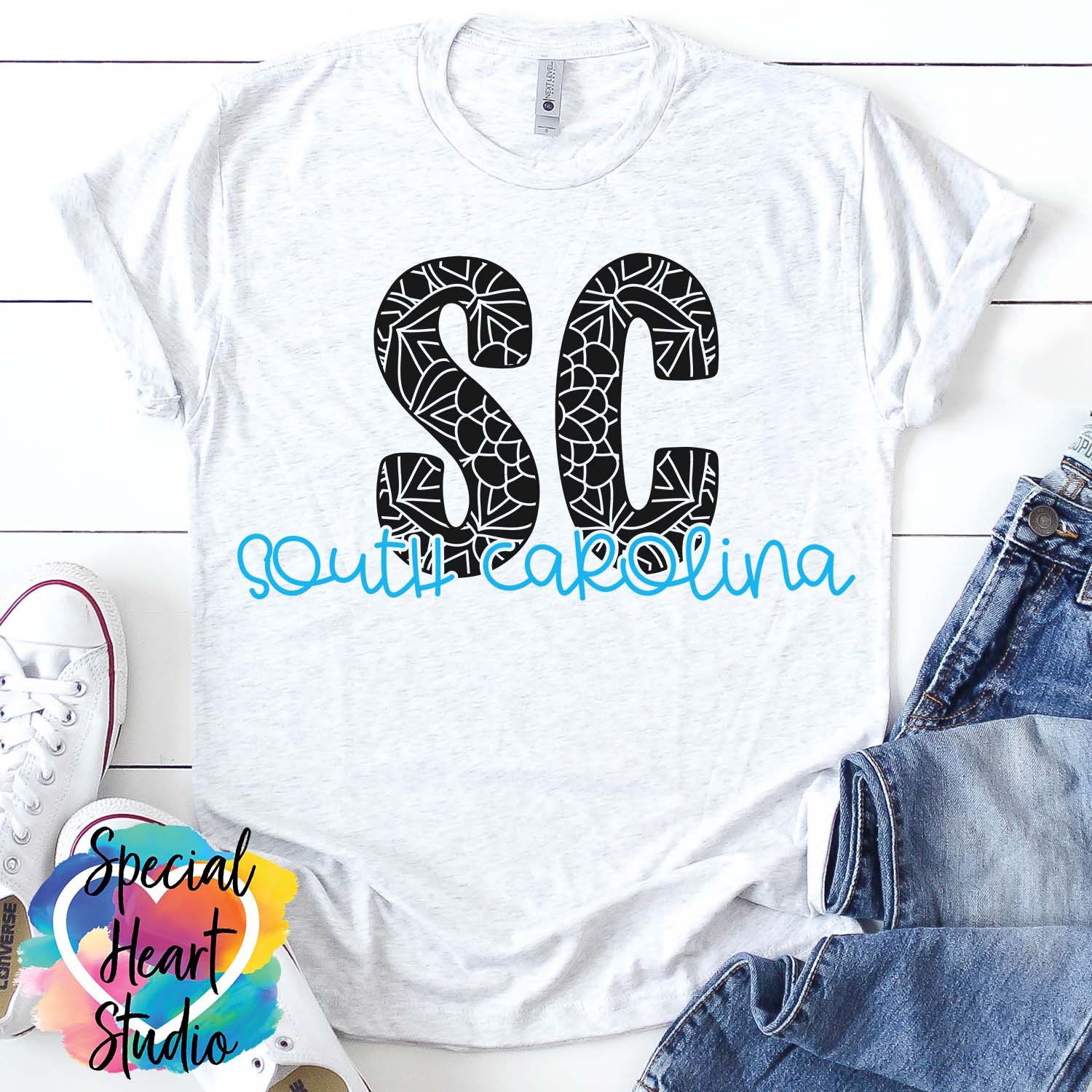 South Carolina Mandala SVG shirt mockup