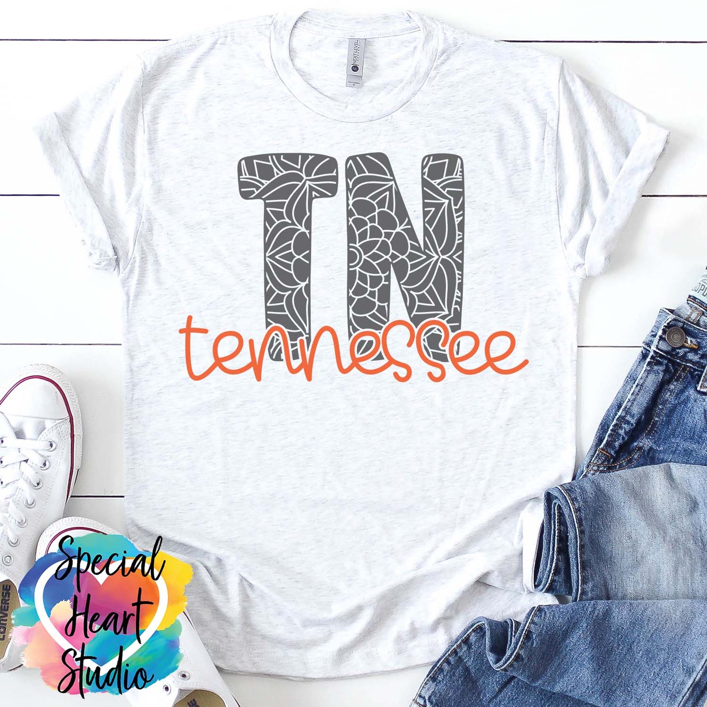 Tennessee mandala SVG shirt mockup