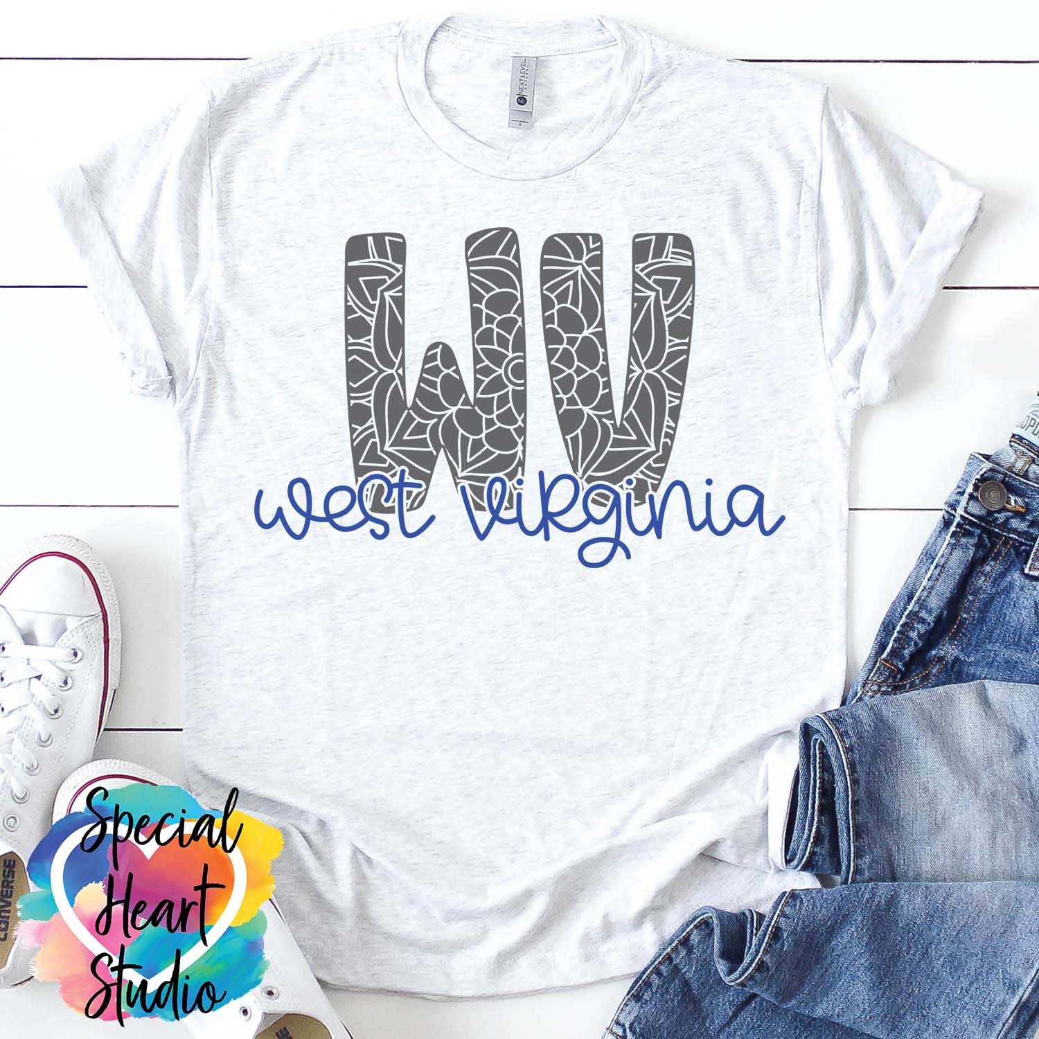 West Virginia Mandala SVG shirt mockup